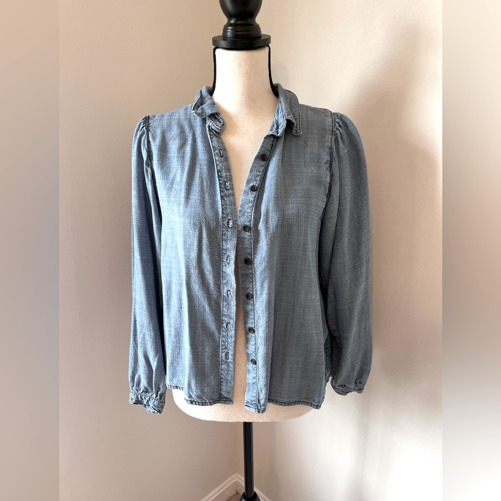 Lilla P chambray button down shirt